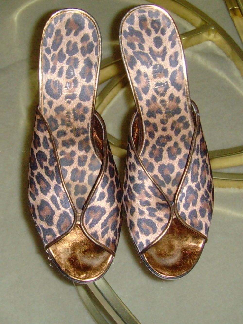 ORIGINE Leopard Print and Metallic Mules - Picture 4 of 15